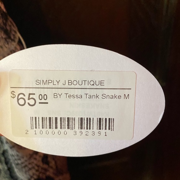 NWT Bishop + Young Tessa Snakeskin Camisole Tank - Medium - Picture 3 of 6